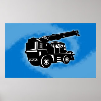 Geländekran-Konstruktionsfahrzeug Poster