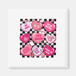 Geländeland Nurse Valentine Candy Heart Labour Magnet