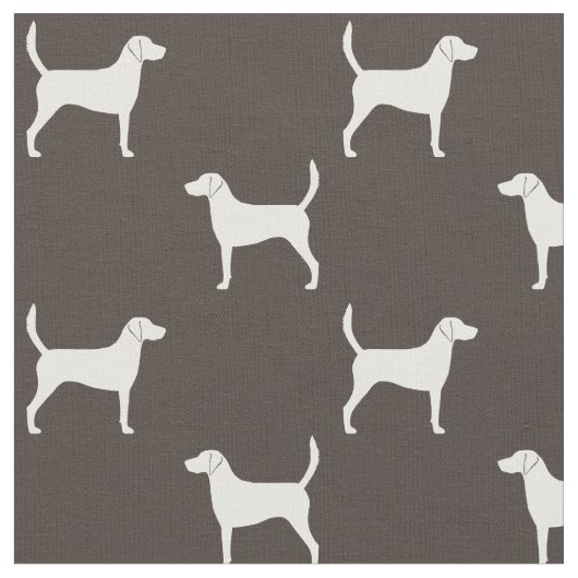 Geländeläufer-HundeSilhouette-Muster Stoff (Nahaufnahme)