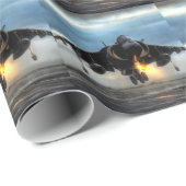 Geländeläufer-Kampfflugzeug Geschenkpapier (Rolleneckpunkt)