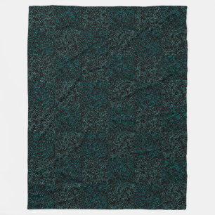Geländemuster Grün 01bx4.Schwarz Fleecedecke