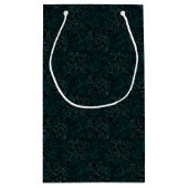 Geländemuster Grün 01bx4.Schwarz Kleine Geschenktüte (Rückseite)