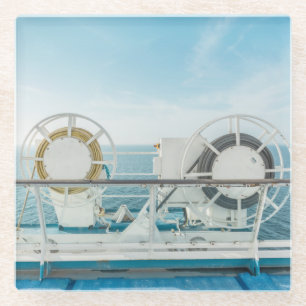 Geländer eines Kreuzschiffs Glasuntersetzer