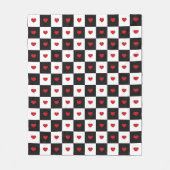 Geländerte Herzen Fleecedecke (Vorderseite)