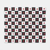Geländerte Herzen Fleecedecke (Vorderseite (Horizontal))