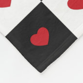 Geländerte Herzen Fleecedecke (Ecke)