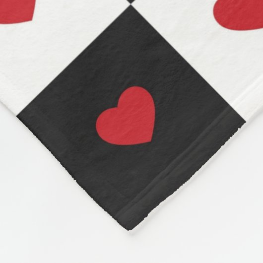 Geländerte Herzen Fleecedecke (Ecke)