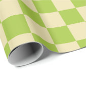 Geländerter Apple Grün und Beige Geschenkpapier (Rolleneckpunkt)