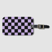 Geländerter Lavendel und Schwarz Gepäckanhänger (Vorderseite (Horizontal))