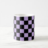 Geländerter Lavendel und Schwarz Kaffeetasse (Mittel)