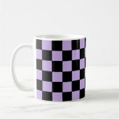 Geländerter Lavendel und Schwarz Kaffeetasse (Links)