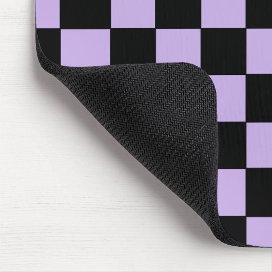 Geländerter Lavendel und Schwarz Mousepad (Ecke)