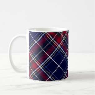 Geländertes Blau und Rot Kaffeetasse