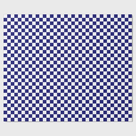 Geländertes Blau und Weiß Geschenkpapier (Flach)