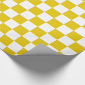 Geländertes Gold und Weiß Geschenkpapier (Ecke)