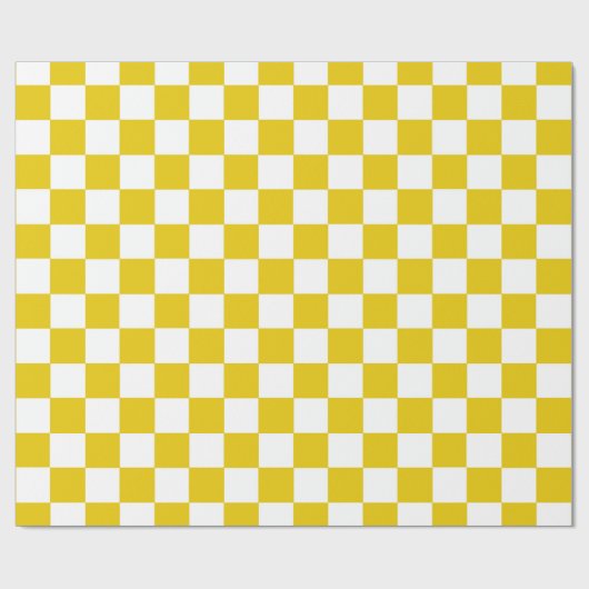 Geländertes Gold und Weiß Geschenkpapier (Flach)