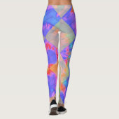 Geländertes Harlequin-Regenbogen-Herringbone-Farbv Leggings (Rückseite)