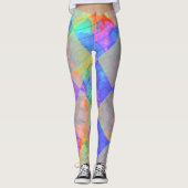 Geländertes Harlequin-Regenbogen-Herringbone-Farbv Leggings (Vorderseite)