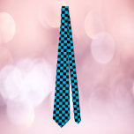 Geländertes Muster Blau und Schwarz Krawatte<br><div class="desc">Magst du Krawatte mit karierten Mustern? Diese Krawatte besteht aus blauen und schwarzen Quadraten.</div>