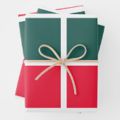 Geländertes Rotes Gelb Geschenkpapier Set (Beispiel)