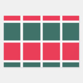 Geländertes Rotes Gelb Geschenkpapier Set (Vorderseite)