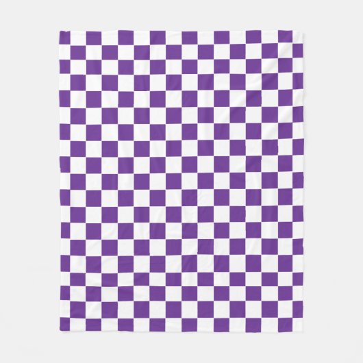 Geländertes Royal Lila und weiß Fleecedecke (Vorderseite)