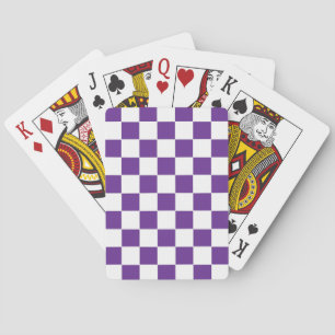 Geländertes Royal Lila und weiß Spielkarten