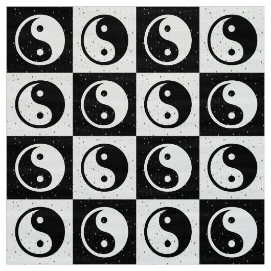 Geländertes Ying-Yang Stoff (Muster)