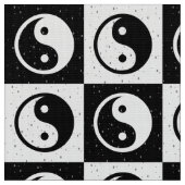 Geländertes Ying-Yang Stoff (Nahaufnahme)