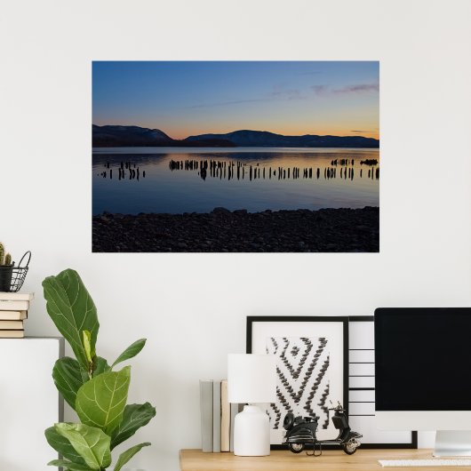 Geländetes Landschaftsbild Poster (Heimbüro)