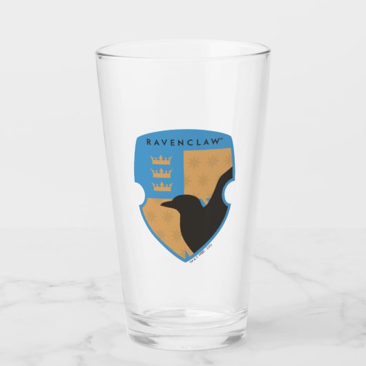 Geländetes RAVENCLAW™ Crowned Wappen Glas (Vorderseite)