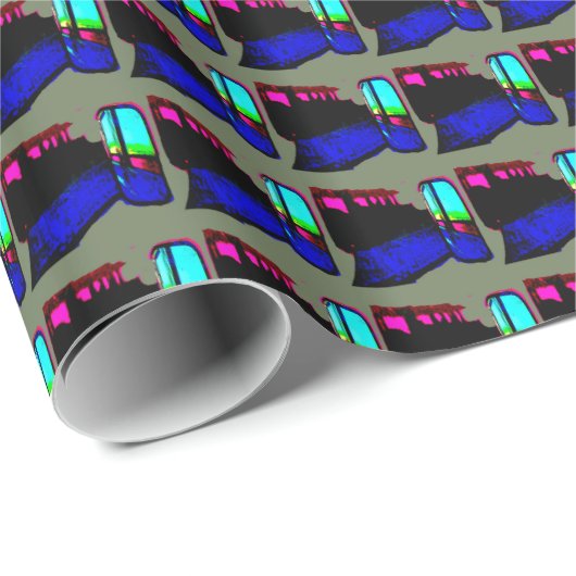 Geländewagen-Mustergeschenkverpackung Geschenkpapier (Rolleneckpunkt)