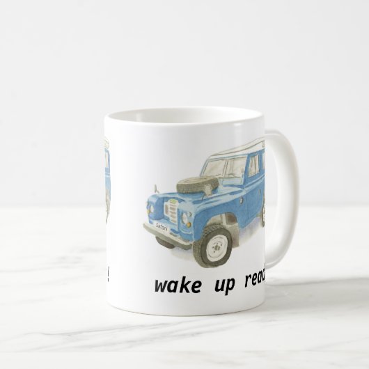 Geländewagen wachen bereite klassische Auto-Tasse Kaffeetasse (VorderseiteRechts)