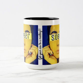 Gelangen Sie an eine Sitzung Zweifarbige Tasse