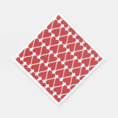 Gelangtes Rotes Herz Serviette (Ecke)