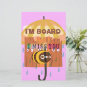 gelangweilte Biene: Eine Stimmung am Regentag. "Ic Briefpapier (Stehend Vorderseite)