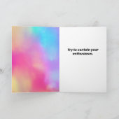 gelangweilter Chimp mit Party Hat Funny Geburtstag Karte (Innenseite)