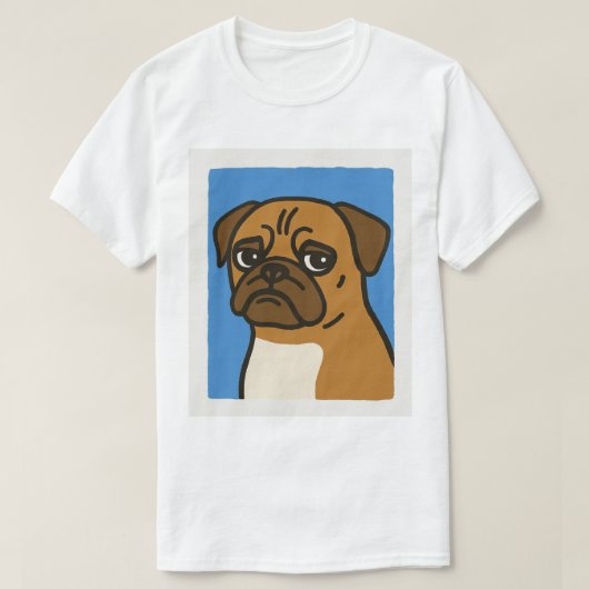 gelangweilter Mops T-Shirt (Design vorne)
