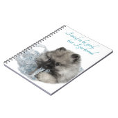 gelangweiltes Puppy-Notebook Notizblock (Linke Seite)