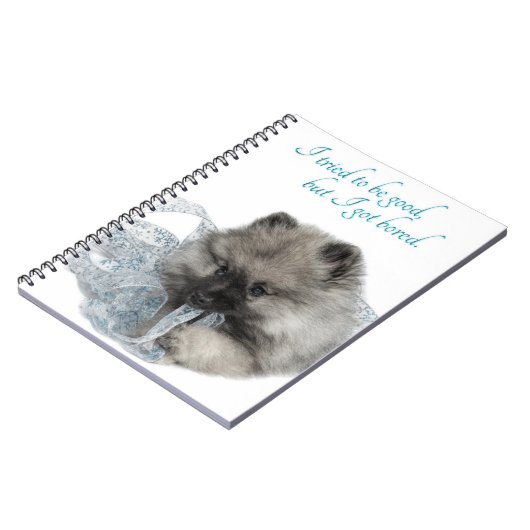 gelangweiltes Puppy-Notebook Notizblock (Linke Seite)