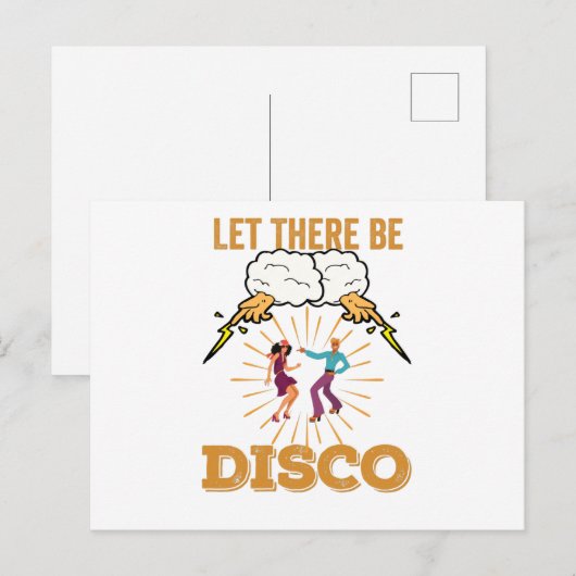 Gelassen Disco-Funk Postkarte (Vorne/Hinten)