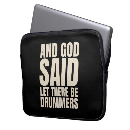 Gelassen Drummer Laptopschutzhülle (Vorderseite Links)
