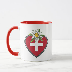 Gelassen Edelweiss in meiner Tasse im Herzen