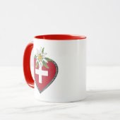 Gelassen Edelweiss in meiner Tasse im Herzen (Vorderseite Links)