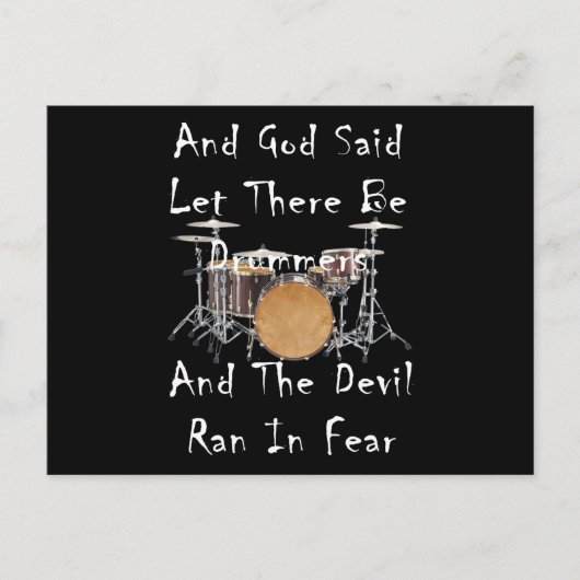 Gelassen, es gäbe Drummer Postkarte (Vorderseite)