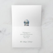 Gelassen, es gäbe Frieden Schneeglobe Feiertagskarte (Innenseite)