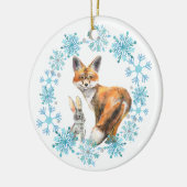 Gelassen Es gibt Friedensfuchs und Kaninchen Keramik Ornament (Links)