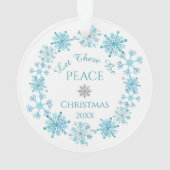 Gelassen Es gibt Friedensfuchs und Kaninchen Weihn Ornament (Rückseite)