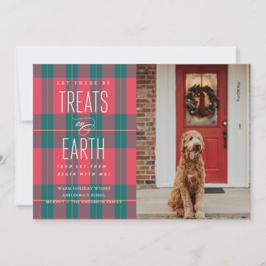 Gelassen Es gibt Leckereien auf Earth Pet Foto Hol Einladung (Vorderseite)