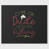 Gelassen Fischerei Geschenkpapier (Flach)